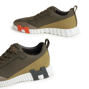 Hermès Paris Bouncing Calf Sneaker Multicolour Forest Green