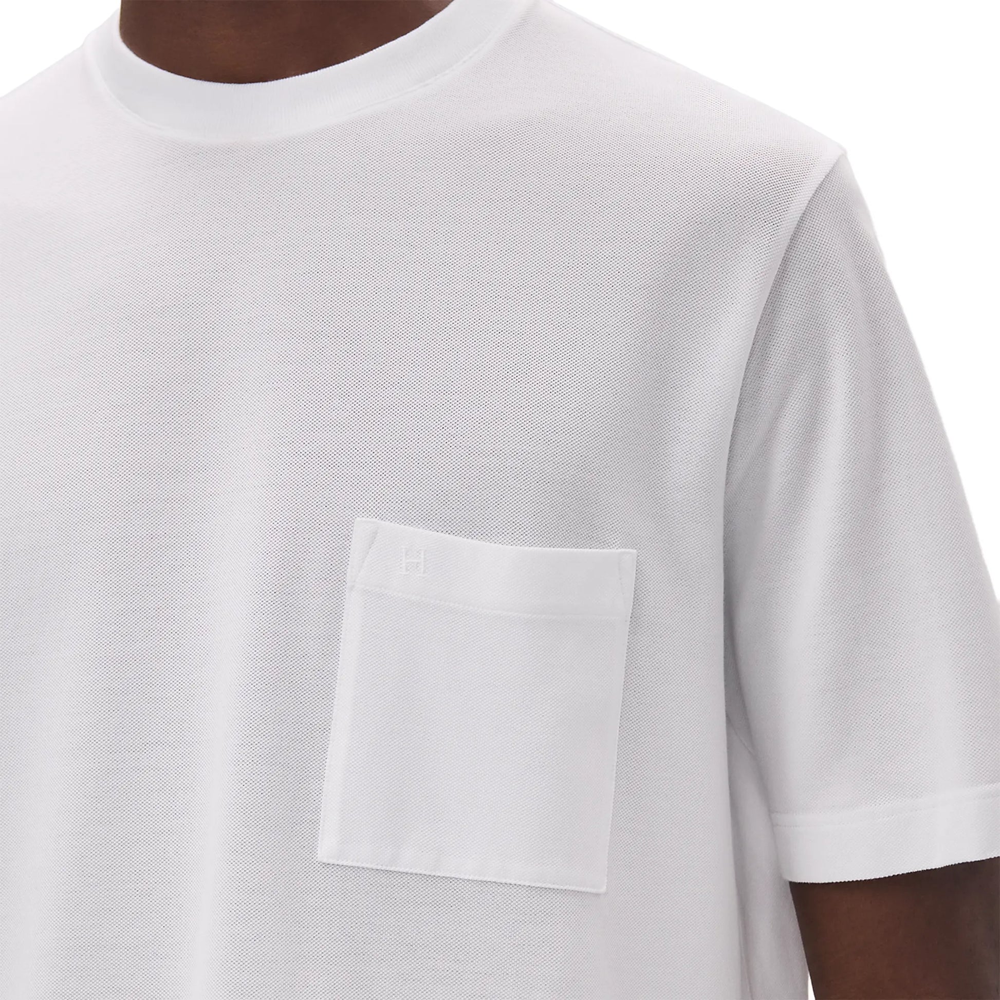 Hermès Paris Embroidered White T Shirt