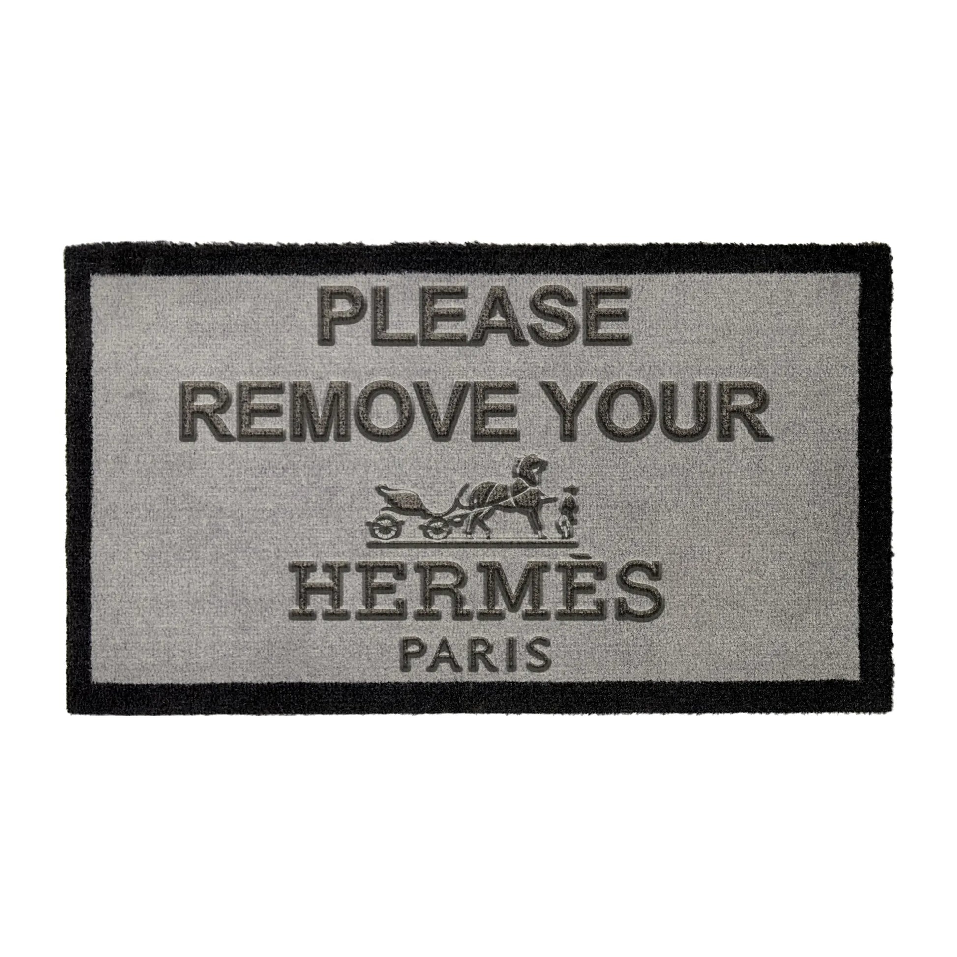 Hermès Paris Light Grey Doormat 70 x 40cm