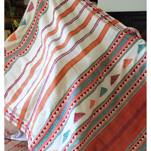 White Dongaria Handloom Shawl