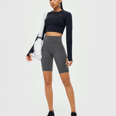 High-rise Training Shorts - Gray