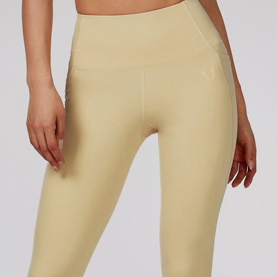 High-waisted Gym Leggings - Light Yellow