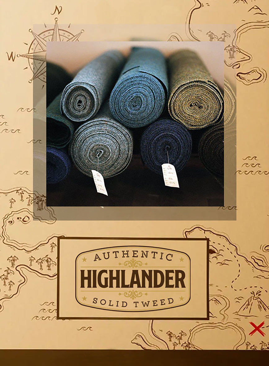Highlander Heavy Beige Houndstooth Hunter Style Tweed Jacket