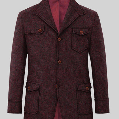 Highlander Sangria Hunter Style Tweed Jacket
