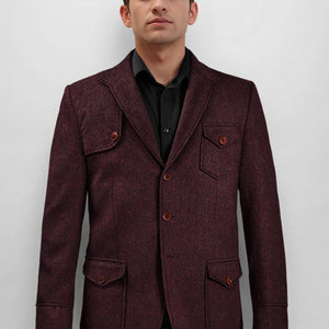 Highlander Sangria Hunter Style Tweed Jacket