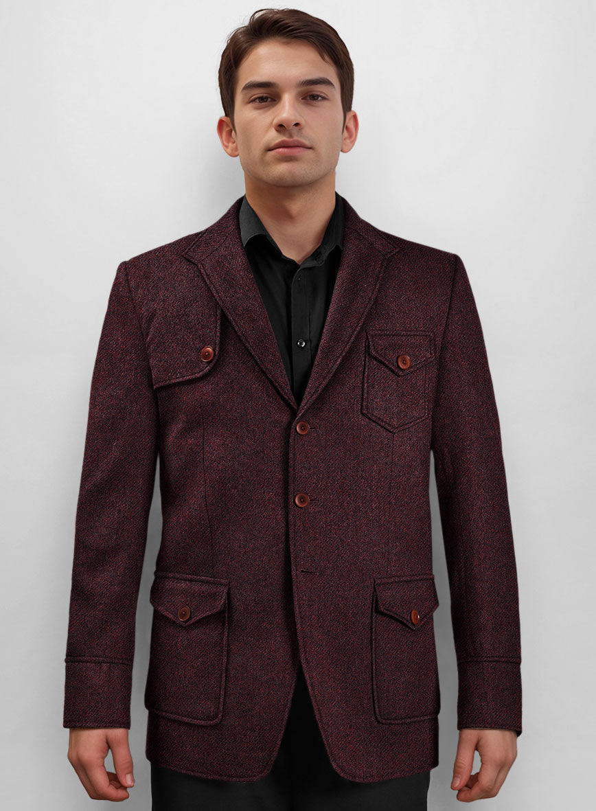 Highlander Sangria Hunter Style Tweed Jacket