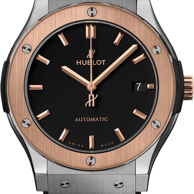 Hublot Classic Fusion Titanium King Gold Black Dial Men 45mm