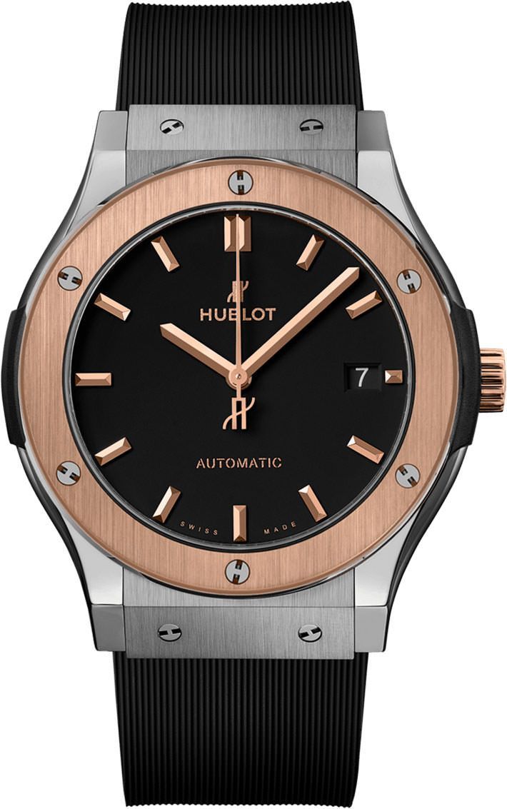 Hublot Classic Fusion Titanium King Gold Black Dial Men 45mm