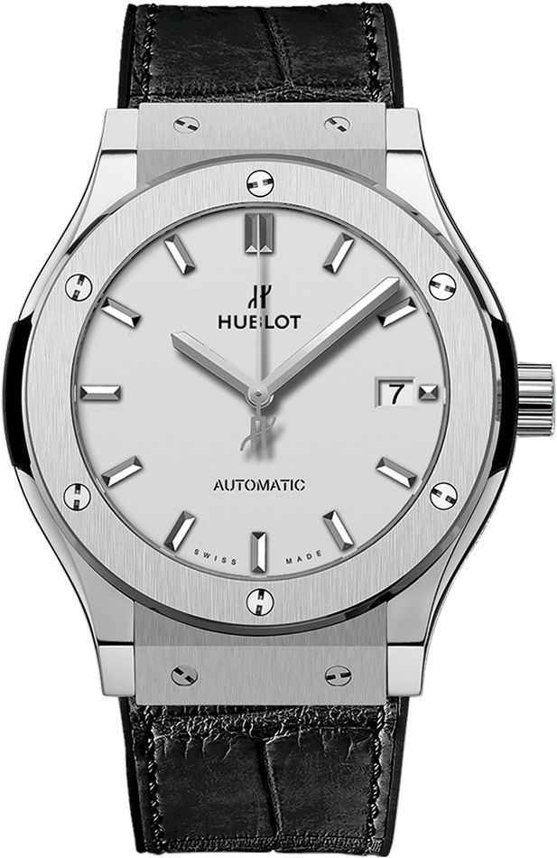 Hublot Classic Fusion Titanium Silver Dial Men 45mm