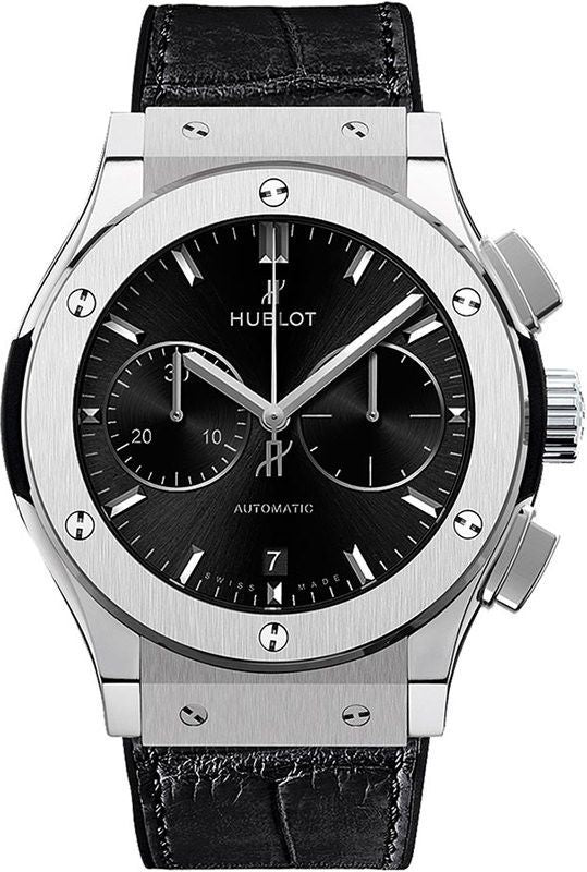 Hublot Classic Fusion Chronograph Titanium Black Dial Men 45mm