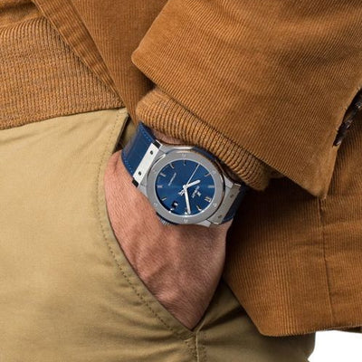 Hublot Classic Fusion Titanium Blue Dial Men 45mm