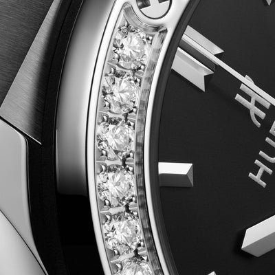 Hublot Classic Fusion Titanium Diamonds Black Dial Men 38mm
