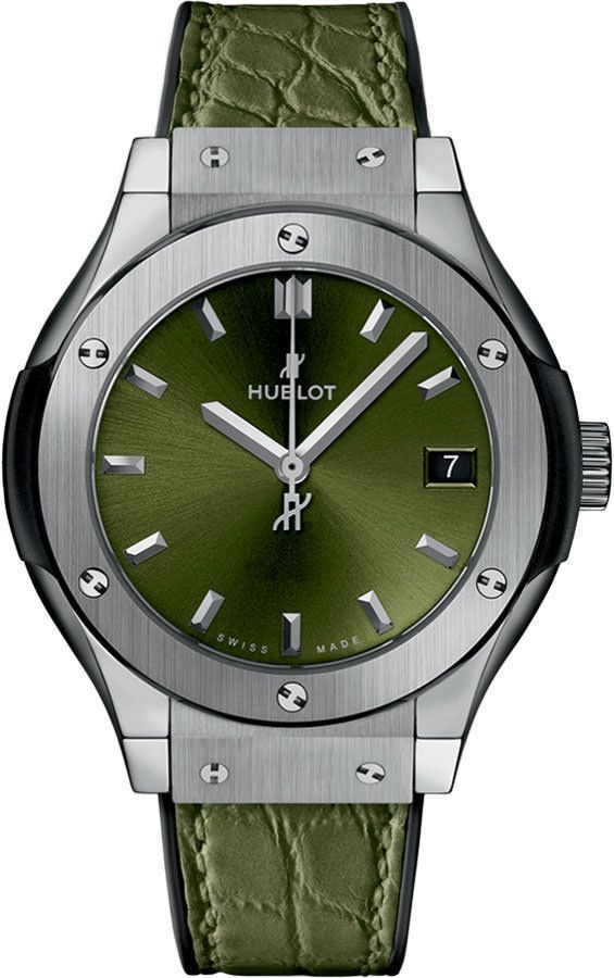 Hublot Classic Fusion Titanium Green Dial Men 45mm