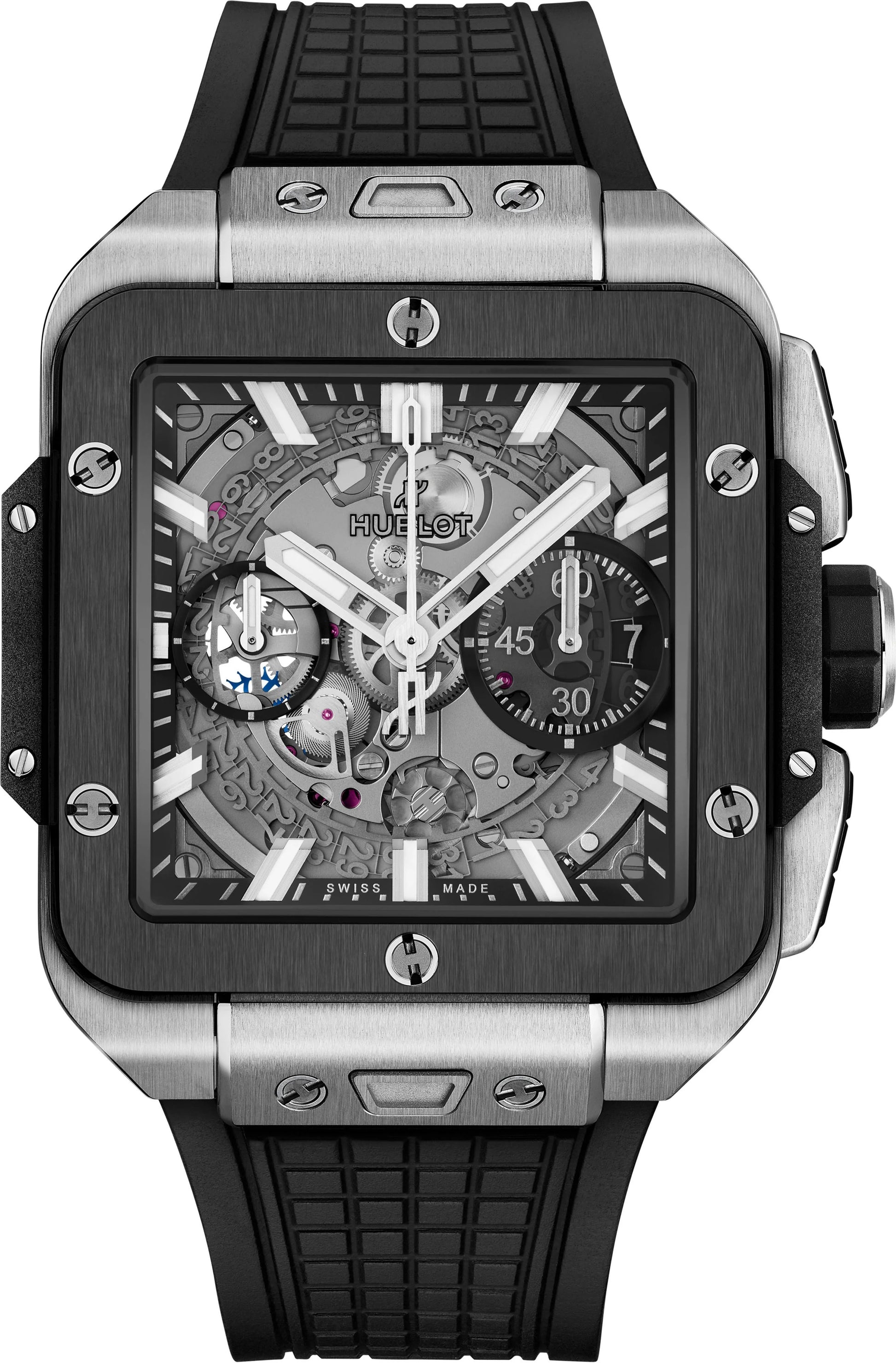 Hublot Square Bang Unico Titanium Ceramic Skeleton Dial Men 42mm