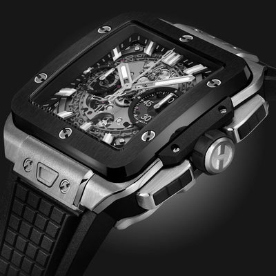 Hublot Square Bang Unico Titanium Ceramic Skeleton Dial Men 42mm