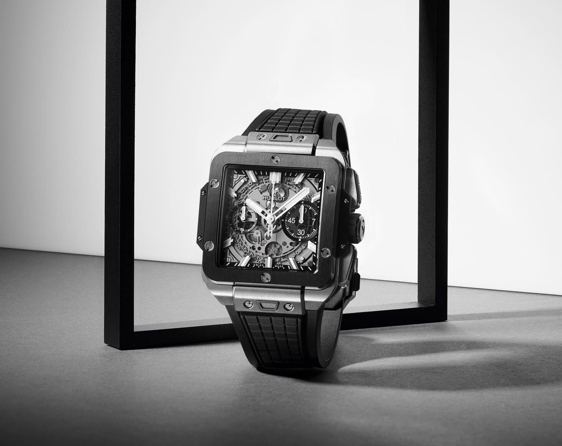 Hublot Square Bang Unico Titanium Ceramic Skeleton Dial Men 42mm