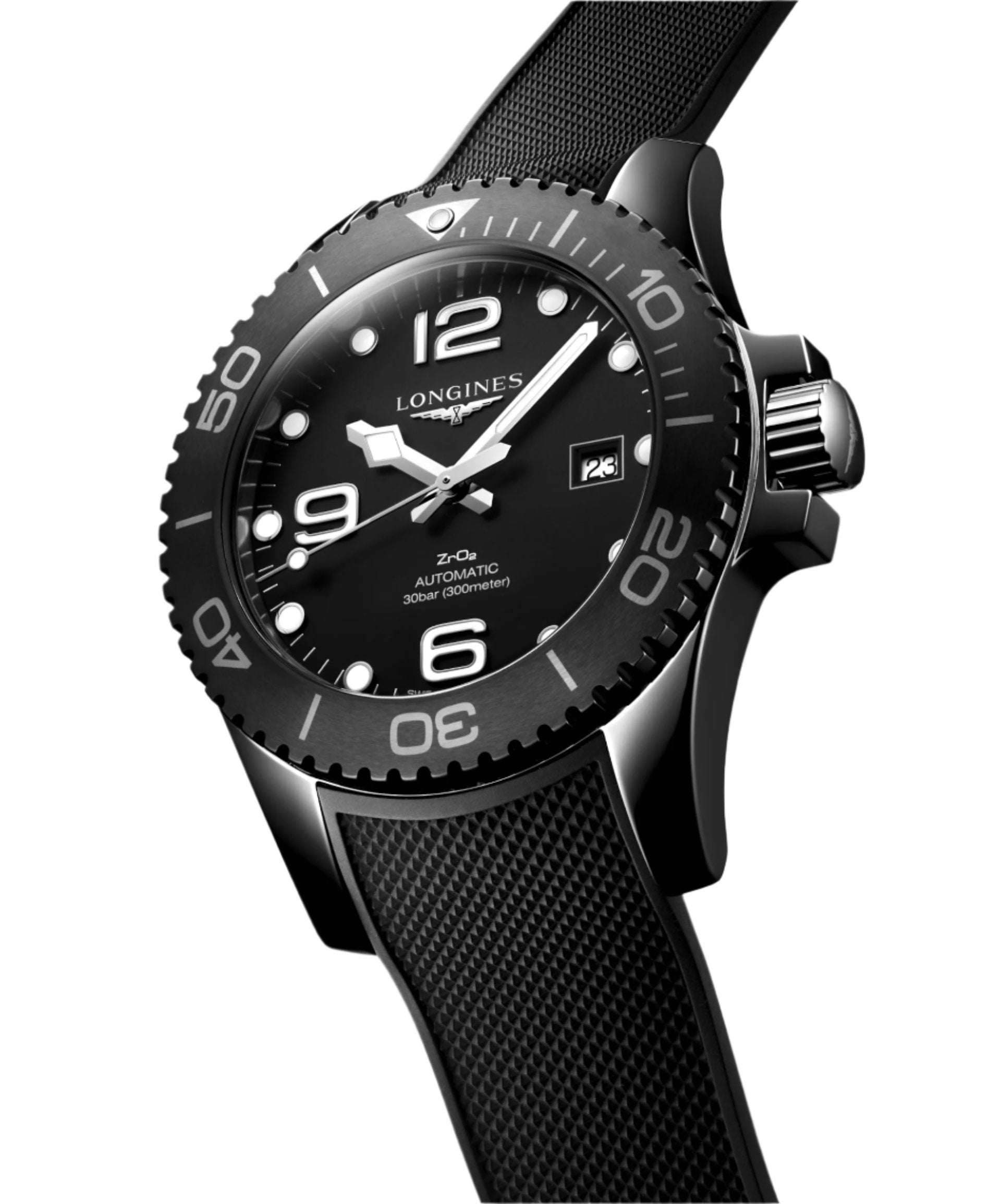 Longines Hydroconquest Matt Black Dial Men 43mm