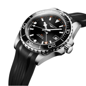 Longines Hydroconquest Gmt Sunray Black Dial Men 41mm