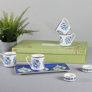 India Circus Botanical Elegance Snack Plate Set | Set of 7 Pcs