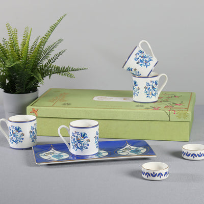 India Circus Botanical Elegance Snack Plate Set | Set of 7 Pcs