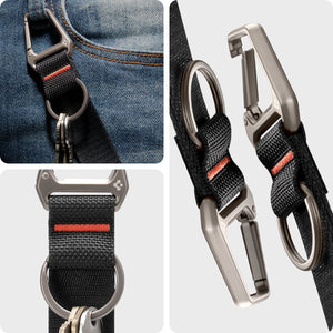 Carabiner Black Strap + Key Ring