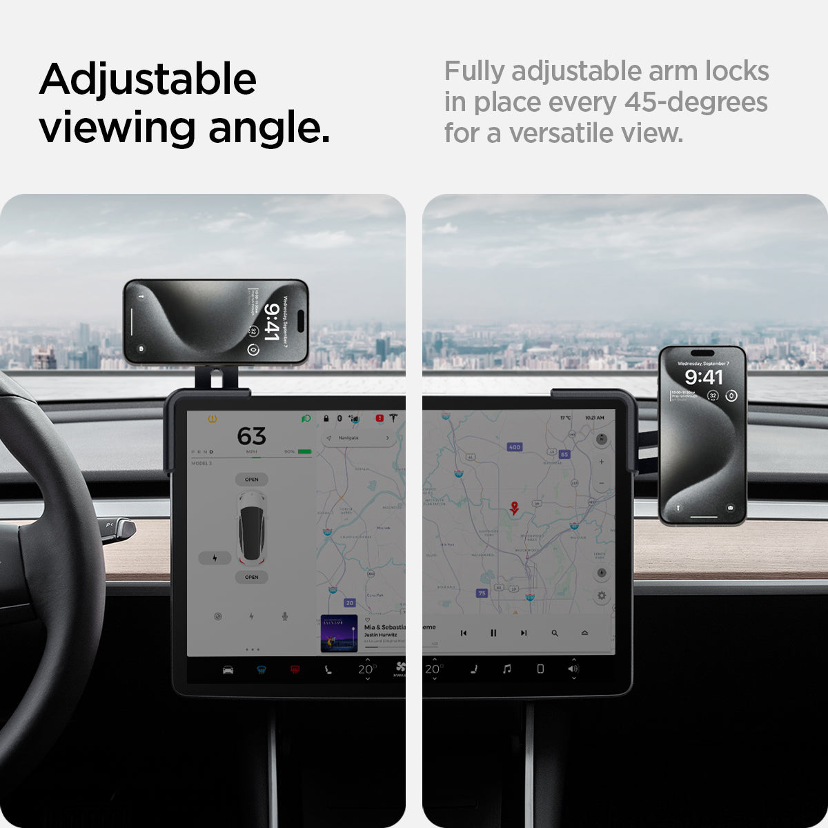 Tesla Models - OneTap Screen Car Mount | ITLST90 (MagFit)