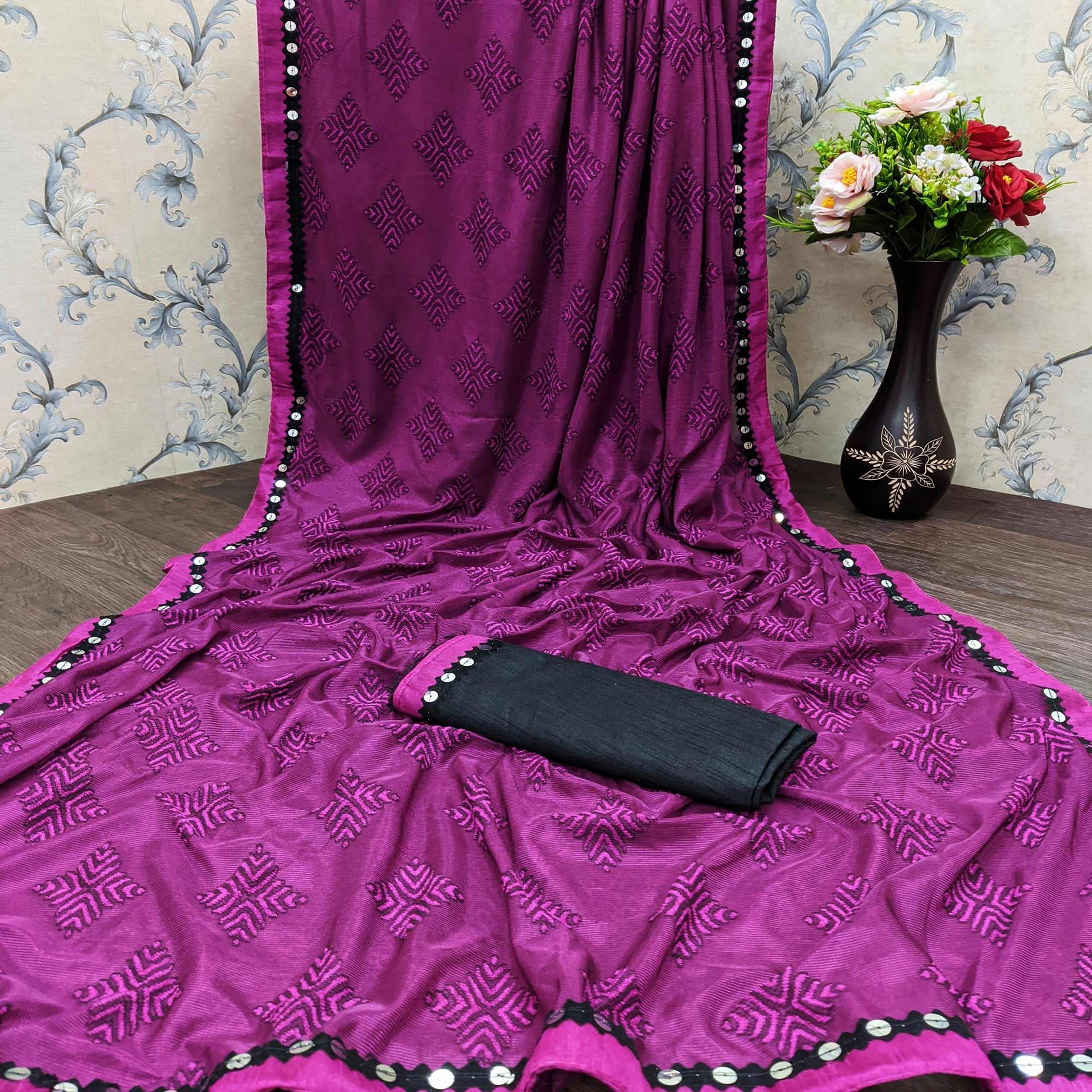 Ideal Magenta Colored Festive Wear Woven Art Silk Saree