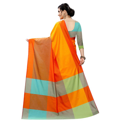 Ideal Mustard Yellow Colored Festive Wear Woven Sana Silk Saree