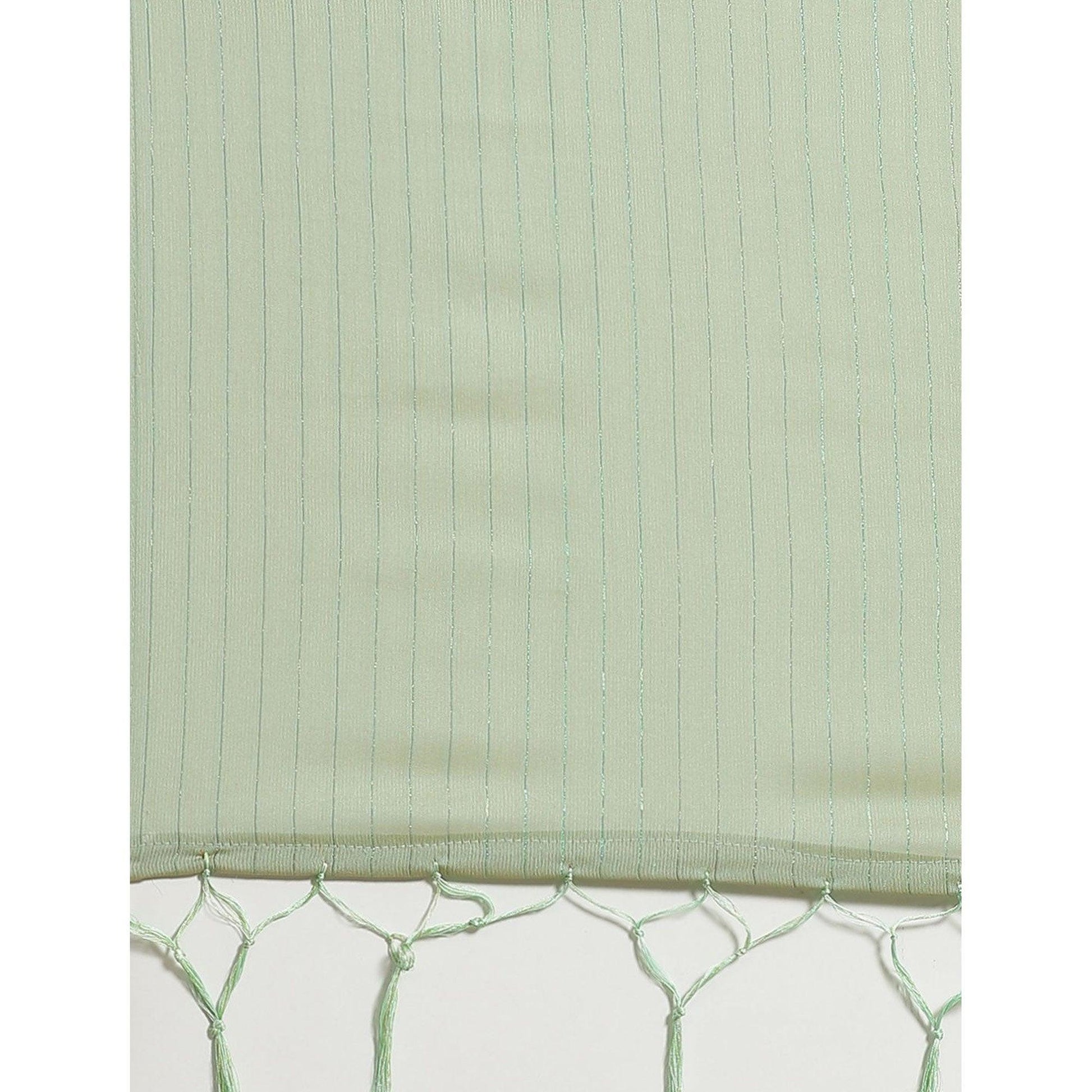 Ideal Olive Colored Casual Wear Printed Poly Georgette Saree
