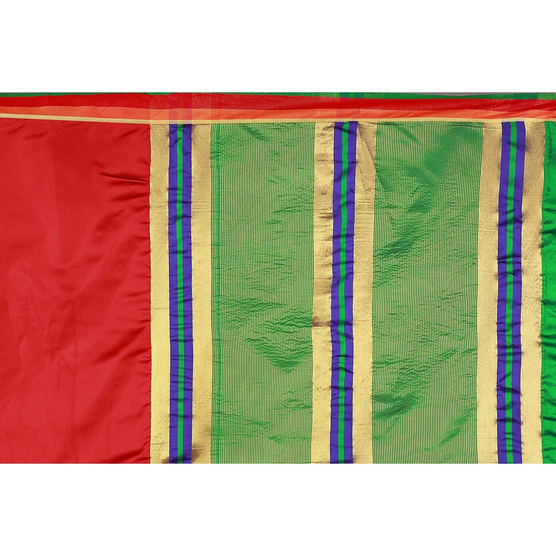 Ideal Red Colored festive Wear Silk Saree