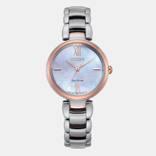 Citizen L Women Eco-Drive Pink Dial Analog Stainless Steel Watch EM0536-84Y