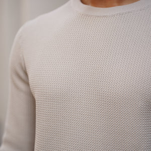 Capo Cable Knit Stone Sweatshirt