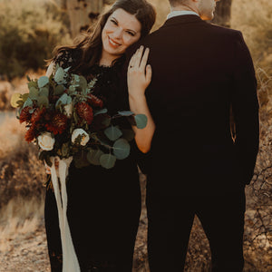Black and Terracotta Desert Elopement