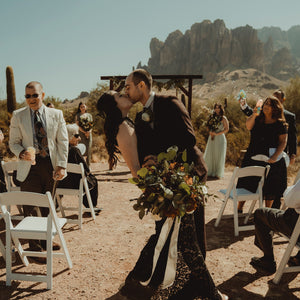 Black and Terracotta Desert Elopement