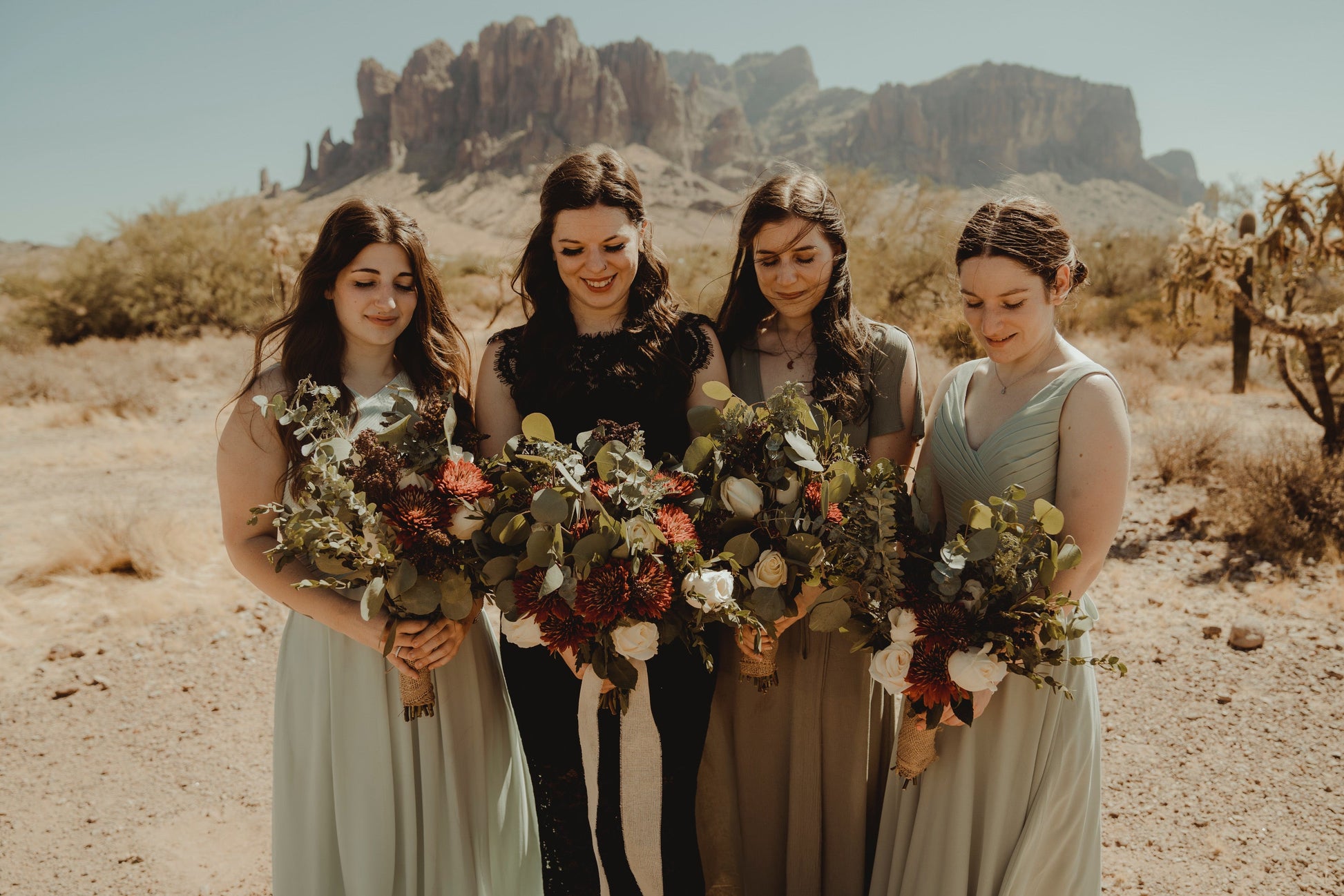 Black and Terracotta Desert Elopement