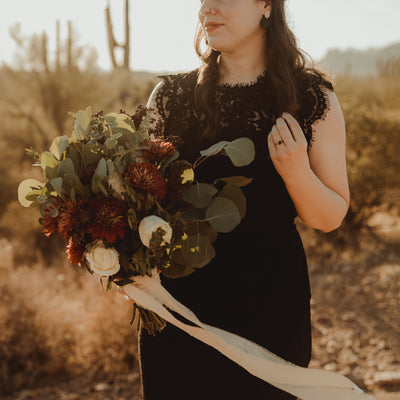 Black and Terracotta Desert Elopement