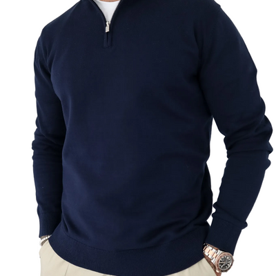 CAPO Egyptian Cotton Navy 1/4 Zip