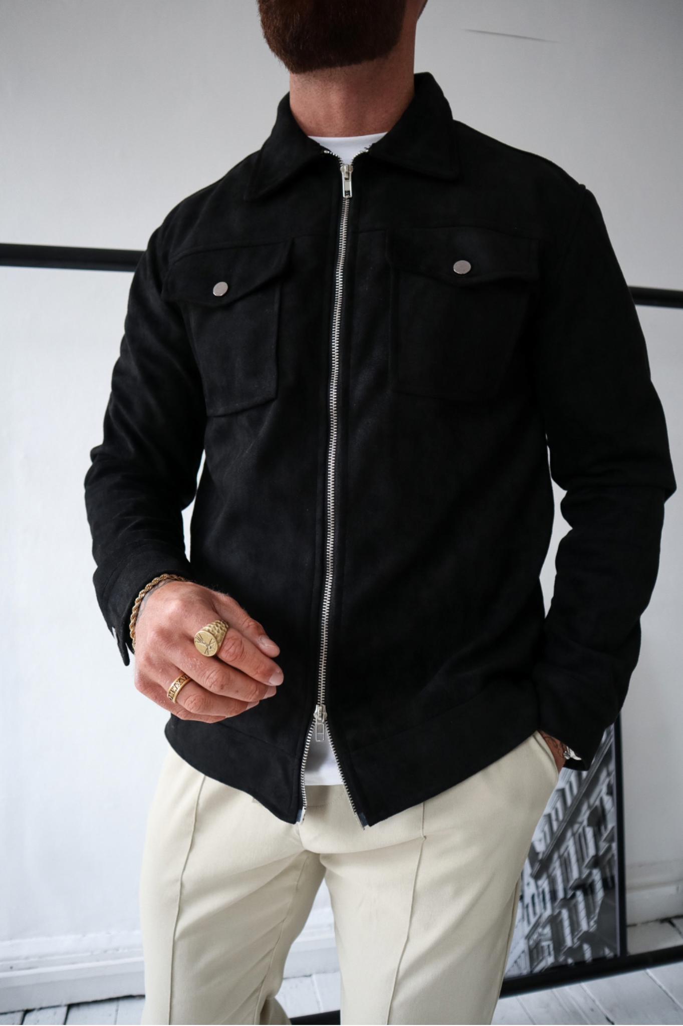 CAPO Black Suede Jacket