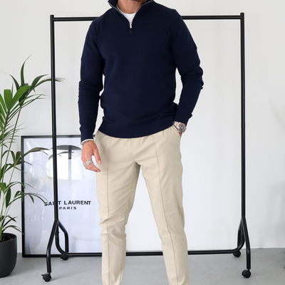 CAPO Egyptian Cotton Navy 1/4 Zip