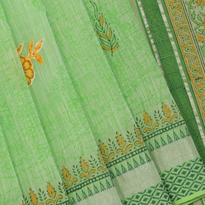 Hand Block Printed South Cotton Saree