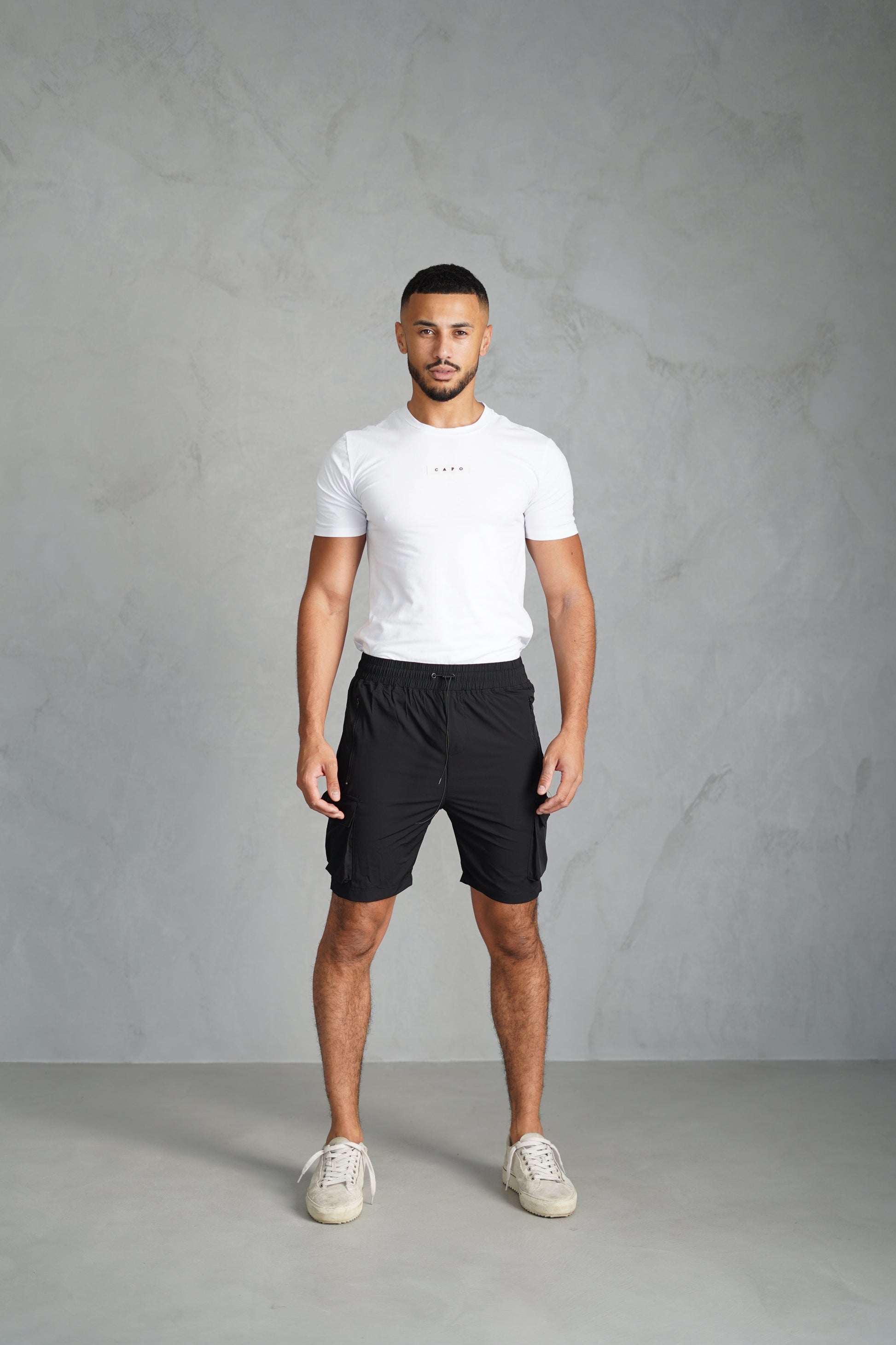 CAPO Lightweight Black Cargo Shorts