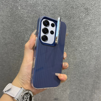 Elegant Groove Pattern Lens Bracket Case - Samsung