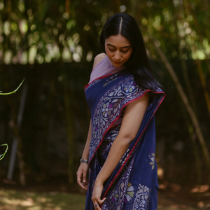 Blue Handwoven Benarasi 