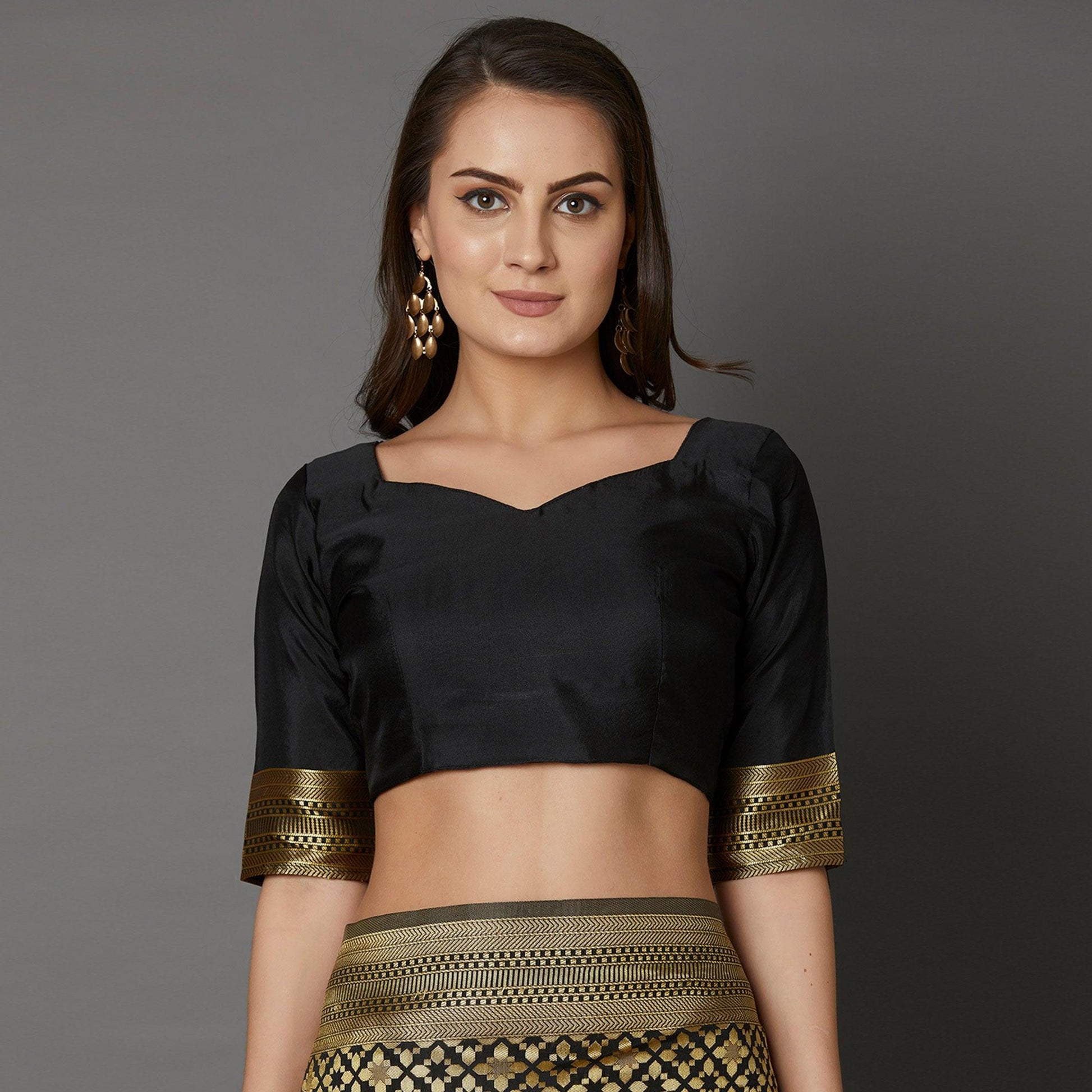 Imposing Black Colored Festive Wear Woven Silk Saree