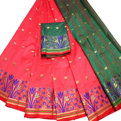 Impressive Pink Colored Festive Wear Woven Art Silk Saree