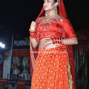Red Zardogi Work Handloom Silk Bridal Lehenga Choli