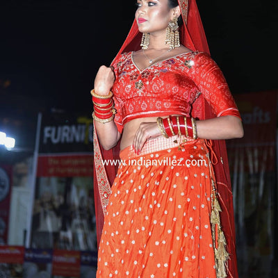 Red Zardogi Work Handloom Silk Bridal Lehenga Choli