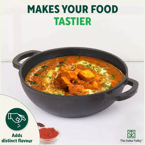 Super Smooth Cast Iron Kadai (Wok Model), Silicon Handle, Pre-seasoned, Nonstick, 100% Pure, Toxin-free, 25.4cm, 2.5L, 2.5kg