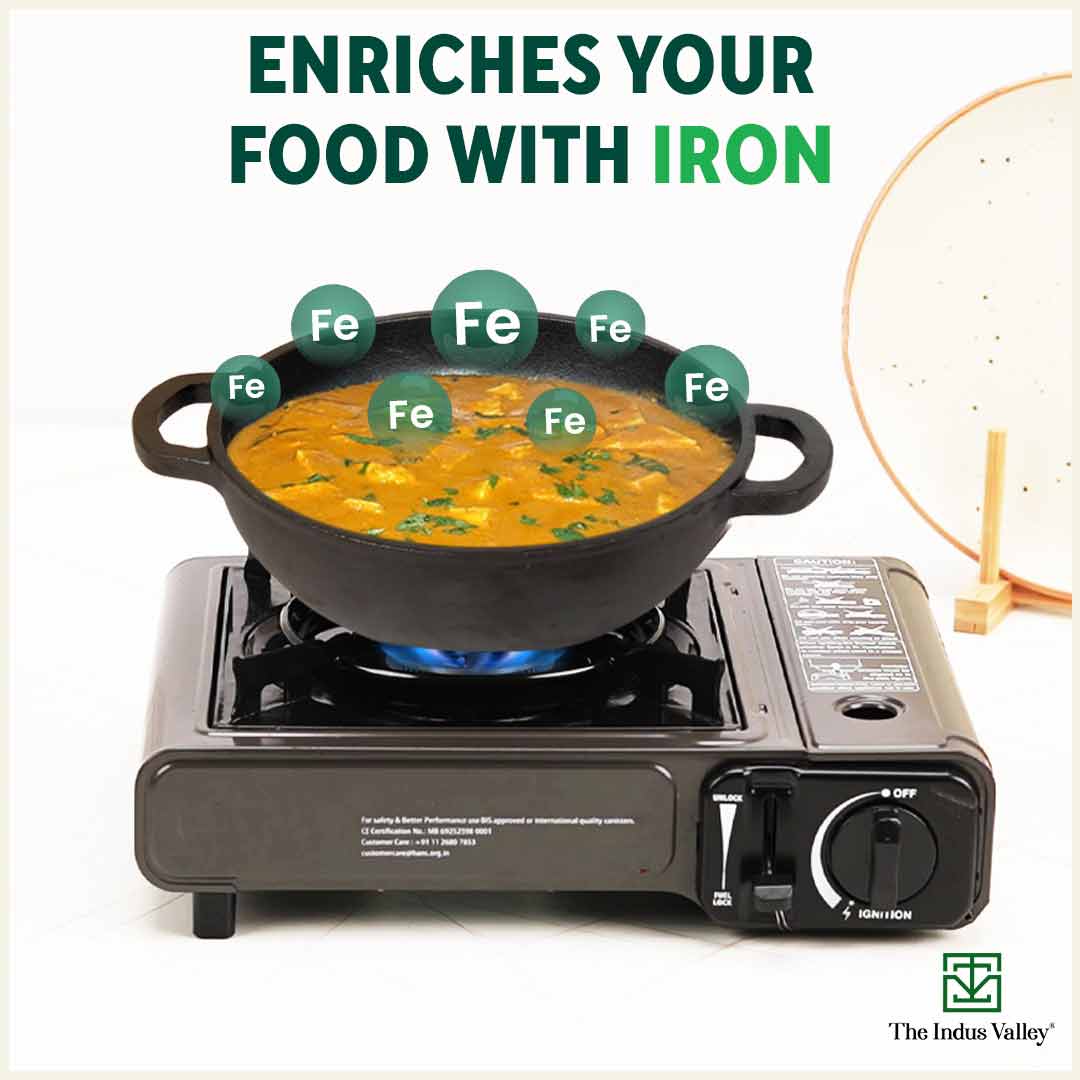 CASTrong Cast Iron Cookware Set: Free ₹400 Tadka Pan+ Tawa+ Kadai, Kitchen Set for Home, Pre-seasoned, 100% Pure, Toxin-free, Induction
