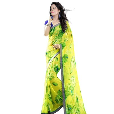 Innovative Casual Printed Georgette Saree - Pack of 2